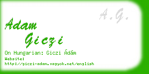 adam giczi business card
